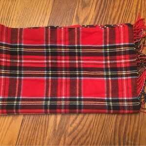 J. Crew red and black plaid scarf